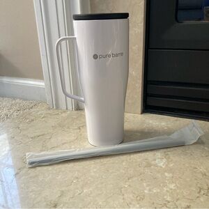 NWT Pure Barre Corkcicle Gloss White 30 oz Tumbler